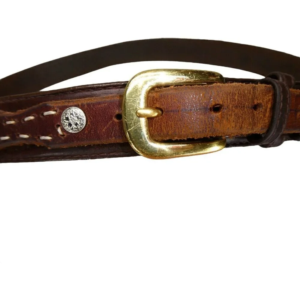 Western Classic Schaefer Outfitters Ranch Wear‎ Leather Belt Brown 41